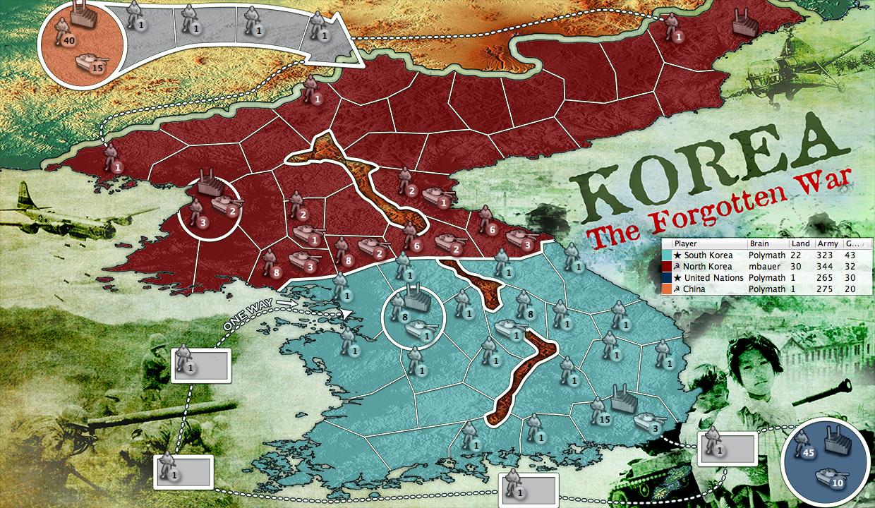 Korean War 38th Parallel Map
